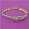 American Diamond Openable kada with Rhodium Plating 2 Tone Plating Mehndi Plating
