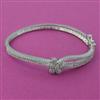 American Diamond Openable kada with Rhodium Plating 2 Tone Plating Mehndi Plating