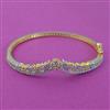 American Diamond Openable kada with Rhodium Plating 2 Tone Plating Mehndi Plating