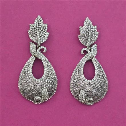 American Diamond Classic Earring with Black Plating