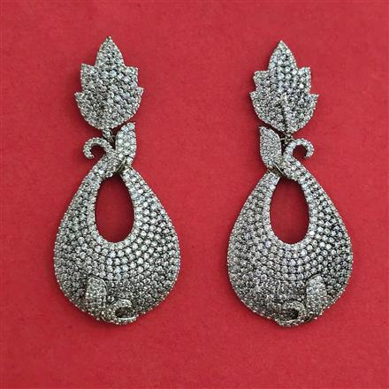American Diamond Classic Earring with Black Plating