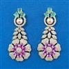 American Diamond Pearl Earring with Carat Plating
