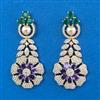 American Diamond Pearl Earring with Carat Plating