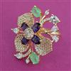 American Diamond Adjustable Ring with Carat Plating