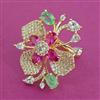 American Diamond Adjustable Ring with Carat Plating