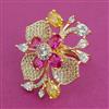 American Diamond Adjustable Ring with Carat Plating
