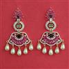 American Diamond Pearl Earring with Carat Plating