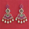American Diamond Pearl Earring with Carat Plating