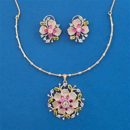 American Diamond Classic Necklace with Carat Plating