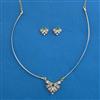 American Diamond Delicate Necklace with 2 Tone Plating