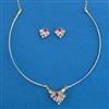 American Diamond Delicate Necklace with 2 Tone Plating