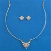 American Diamond Delicate Necklace with 2 Tone Plating