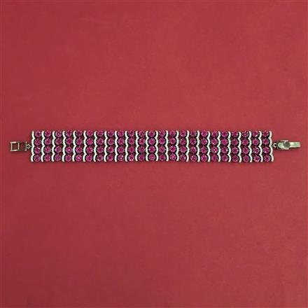American Diamond Openable Bracelet with Black Plating
