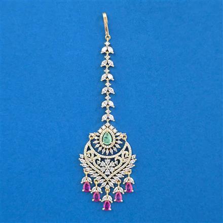 American Diamond Classic Tikka with Carat Plating