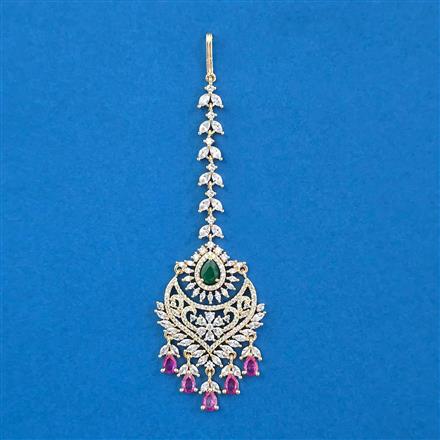 American Diamond Classic Tikka with Carat Plating