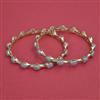 American Diamond 2 Pc Classic Bangles with 2 Tone Plating