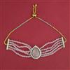 American Diamond Adjustable Bracelet with 2 Tone Plating