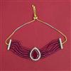 American Diamond Adjustable Bracelet with 2 Tone Plating