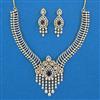 American Diamond Classic Necklace with 2 Tone Plating