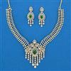 American Diamond Classic Necklace with 2 Tone Plating