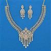 American Diamond Classic Necklace with 2 Tone Plating