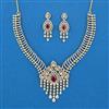 American Diamond Classic Necklace with 2 Tone Plating