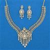 American Diamond Classic Necklace with 2 Tone Plating