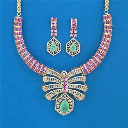 American Diamond Classic Necklace with Carat Plating