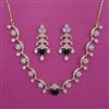 American Diamond Delicate Necklace with 2 Tone Plating