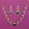American Diamond Delicate Necklace with 2 Tone Plating