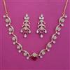 American Diamond Delicate Necklace with 2 Tone Plating