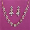 American Diamond Delicate Necklace with 2 Tone Plating