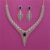 American Diamond Classic Necklace with 2 Tone Plating