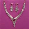 American Diamond Classic Necklace with 2 Tone Plating