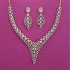 American Diamond Classic Necklace with 2 Tone Plating
