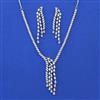 American Diamond Classic Necklace with Rhodium Plating 2 Tone Plating