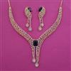 American Diamond Classic Necklace with 2 Tone Plating