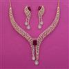 American Diamond Classic Necklace with 2 Tone Plating