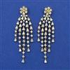 American Diamond Classic Earring with Rhodium Plating 2 Tone Plating