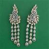 American Diamond Classic Earring with Rhodium Plating 2 Tone Plating