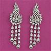 American Diamond Classic Earring with Rhodium Plating 2 Tone Plating