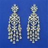 American Diamond Classic Earring with Rhodium Plating 2 Tone Plating