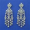 American Diamond Classic Earring with Rhodium Plating 2 Tone Plating
