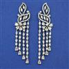 American Diamond Classic Earring with Rhodium Plating 2 Tone Plating