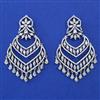 American Diamond Classic Earring with Rhodium Plating 2 Tone Plating