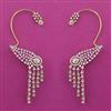 American Diamond Earcuff with Rhodium Plating 2 Tone Plating