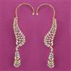 American Diamond Earcuff with Rhodium Plating 2 Tone Plating