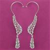 American Diamond Earcuff with Rhodium Plating 2 Tone Plating