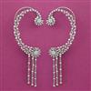 American Diamond Earcuff with Rhodium Plating 2 Tone Plating
