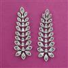 American Diamond Classic Earring with Rhodium Plating 2 Tone Plating